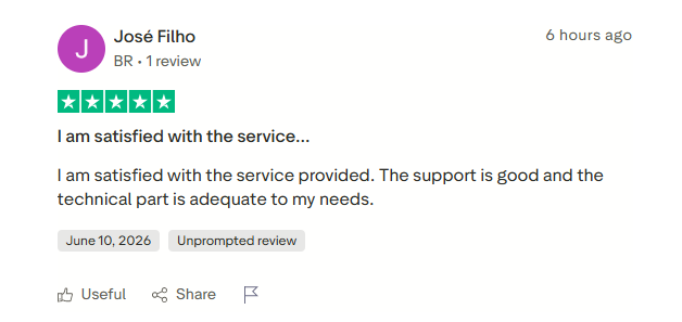Cloudzy VPS Trustpilot score 4.6 — cloudzy vps review 2026
