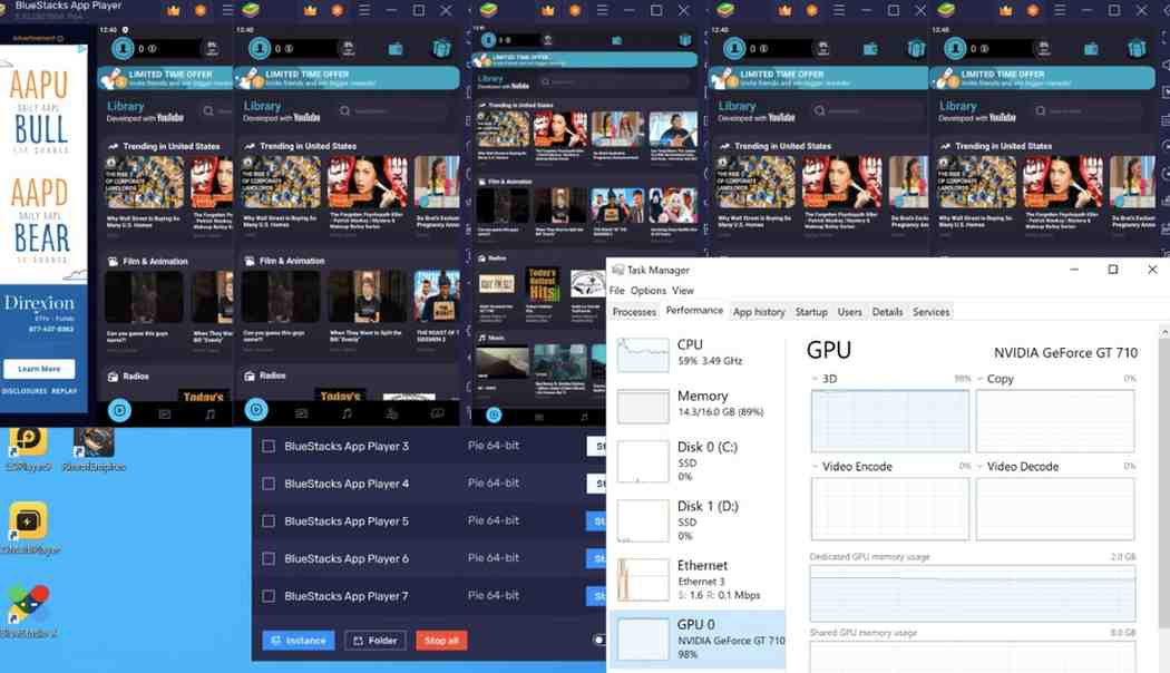 bluestacks running 5 givvy-videos games