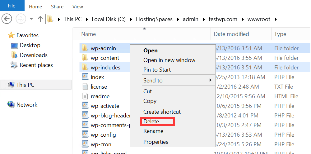 Upload the New Files