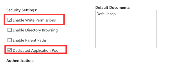 Change the Website Settings