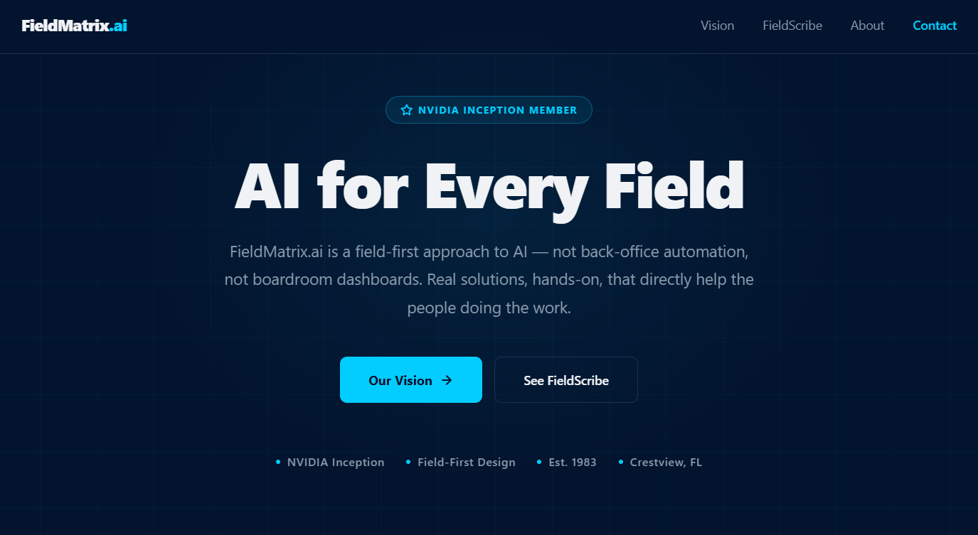 FieldMatrix.AI — AI assistant interface for field service professionals using smart glasses