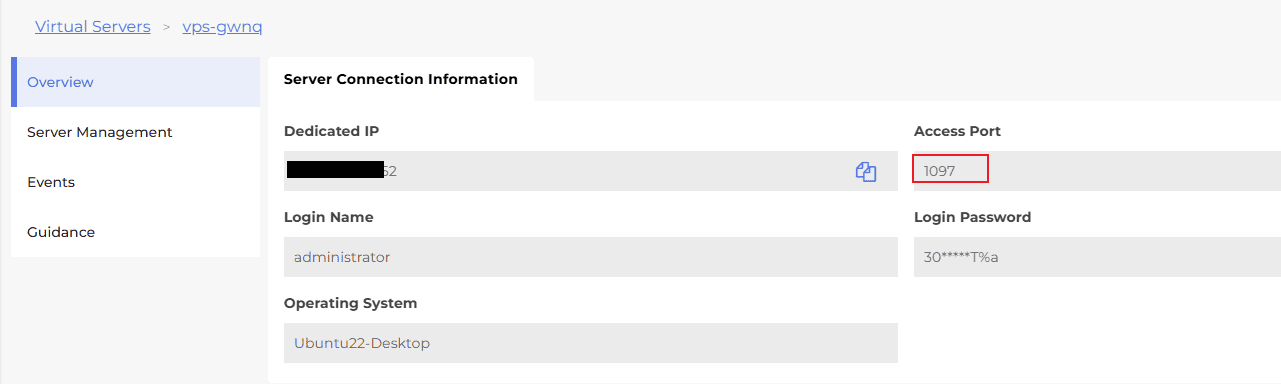 server information