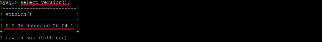 使用 select version 获取 mysql 版本