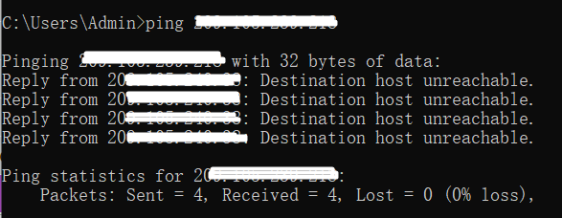 Ping server IP