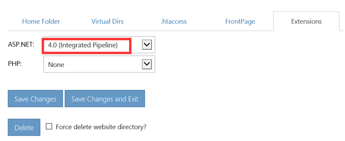Change the Website Settings