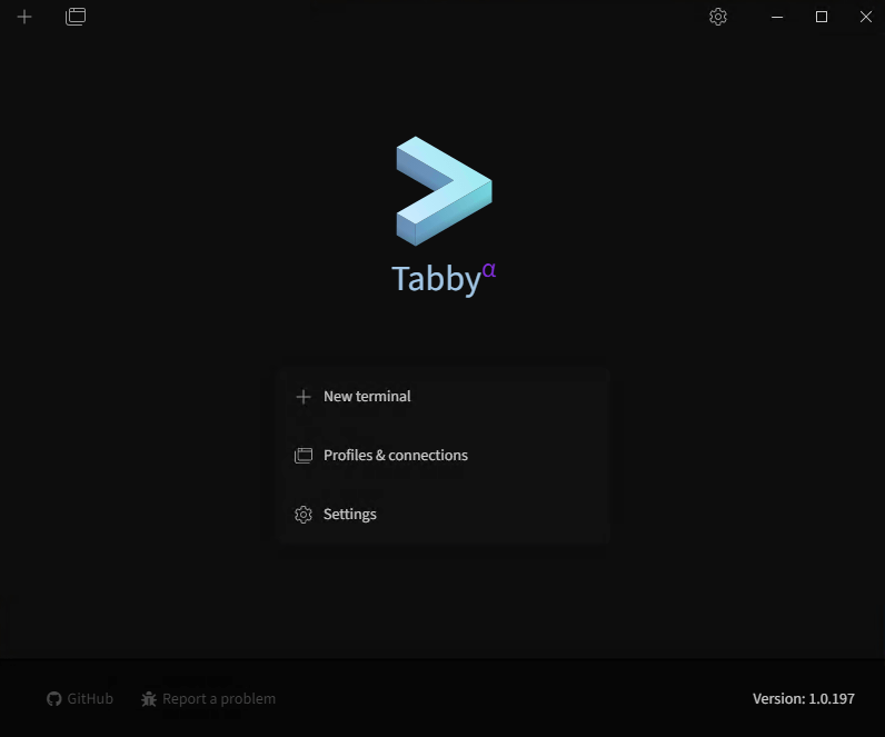 在 Windows 上启动 Tabby