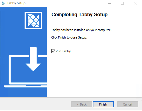 完成安装 Tabby
