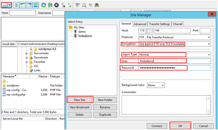 configure FTP
