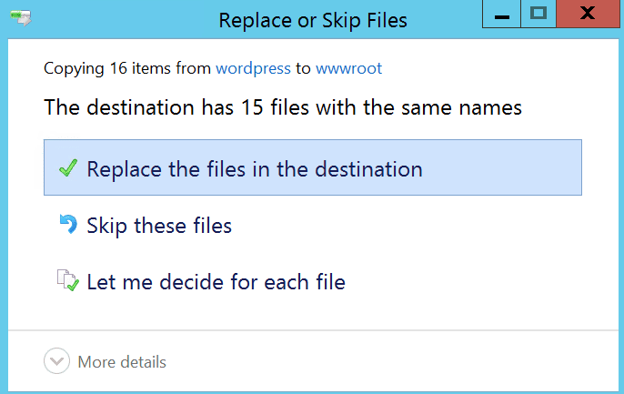 Upload the New Files