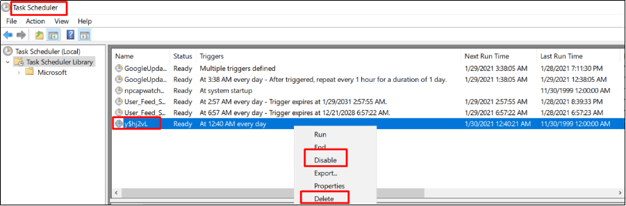 check task scheduler