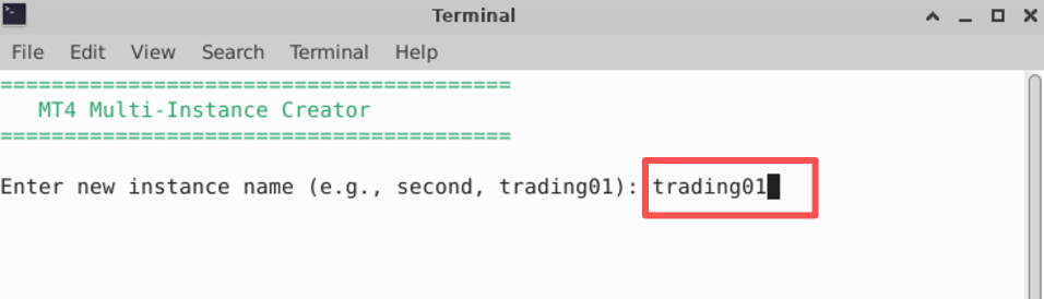 create instance