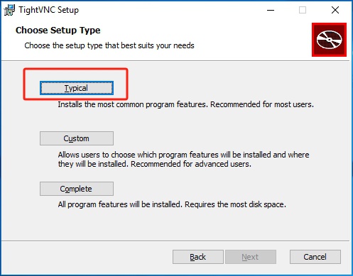 Choose Typical setup