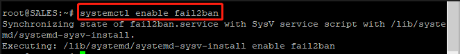 启用 fail2ban 服务