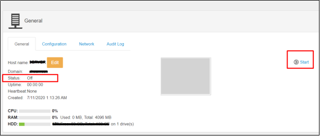 Reboot the VPS with SolidCP