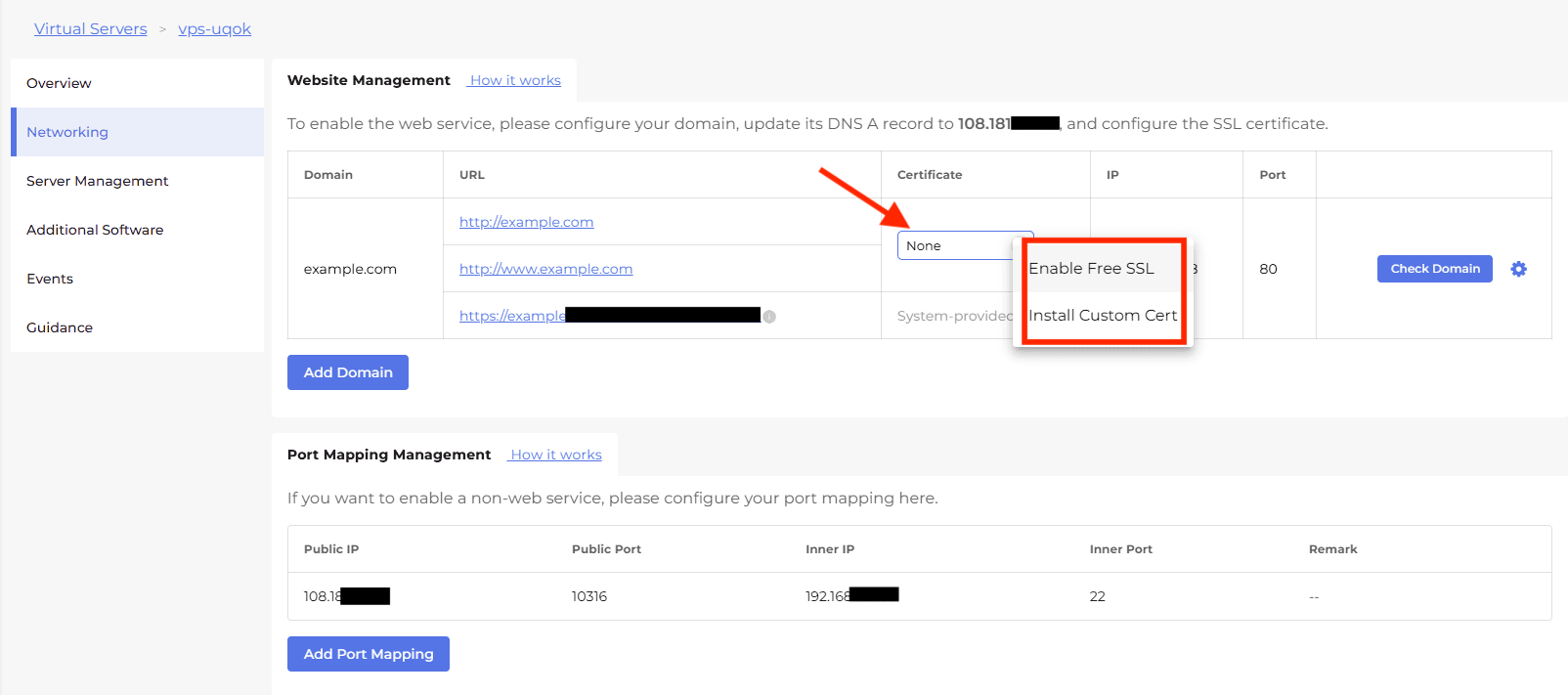 SSL management
