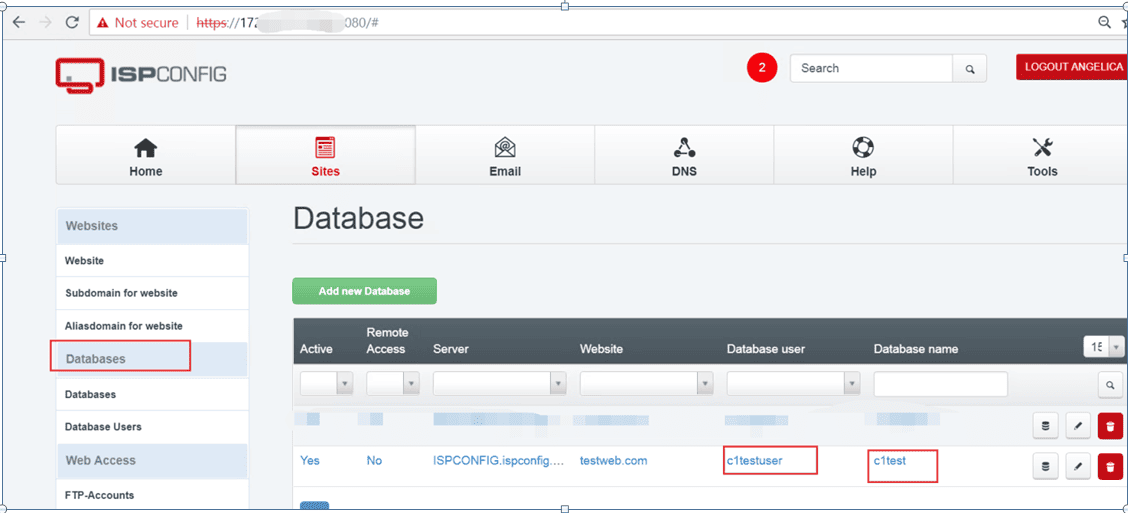 verify database setup
