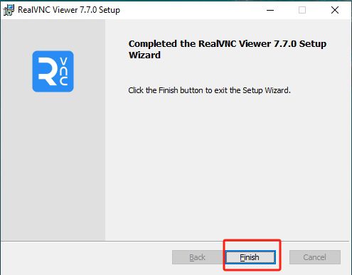 VNC 查看器设置完成