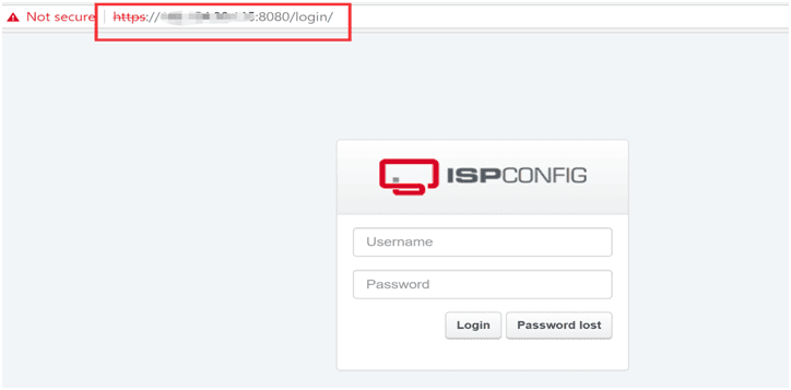 login to ispconfig