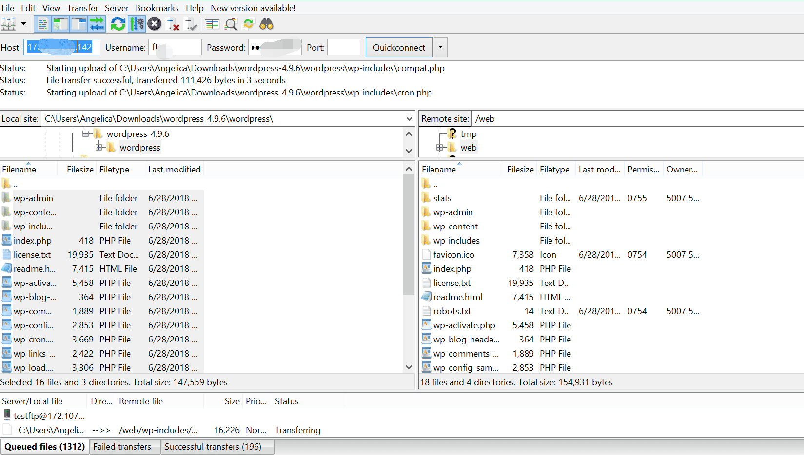 upload files