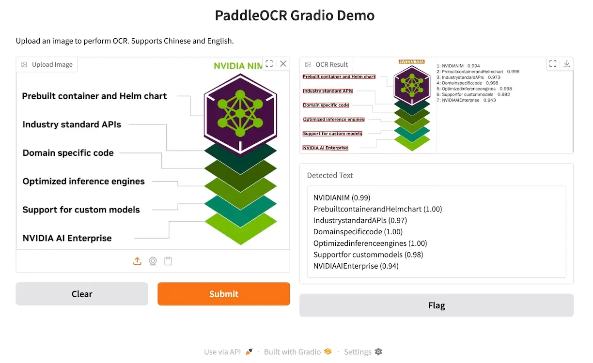 PaddleOCR Gradio Demo