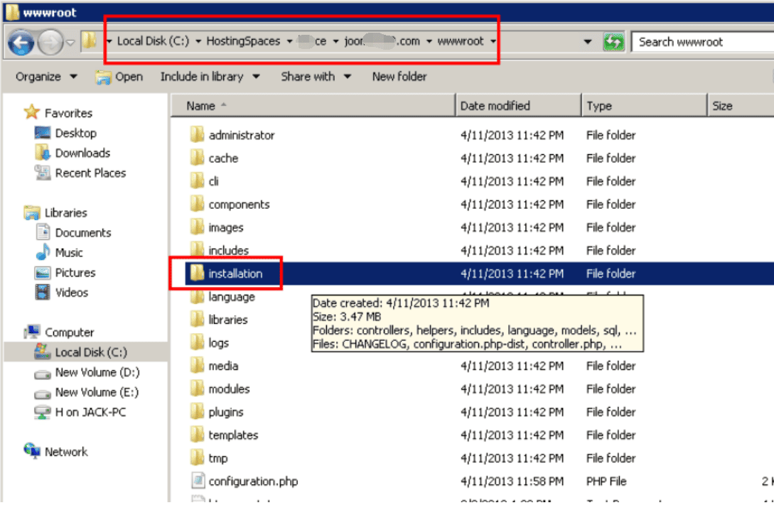 Download or copy installation file from terminal server
