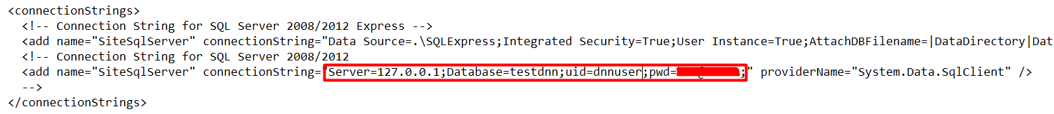Edit web.config file