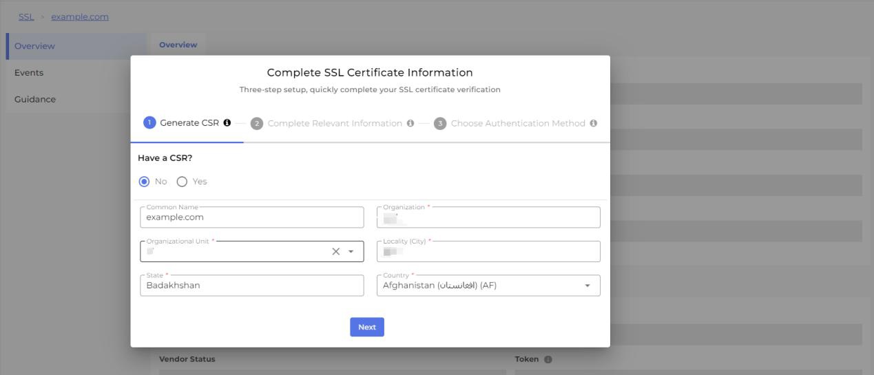 Generate CSR