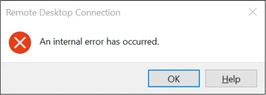 Internal error