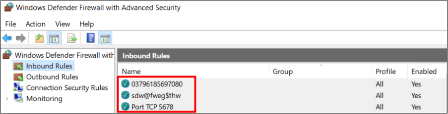 check firewall rules