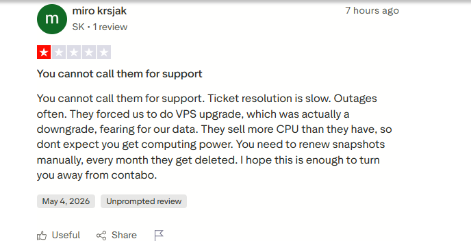 Contabo VPS user reviews — contabo review USA Linux VPS
