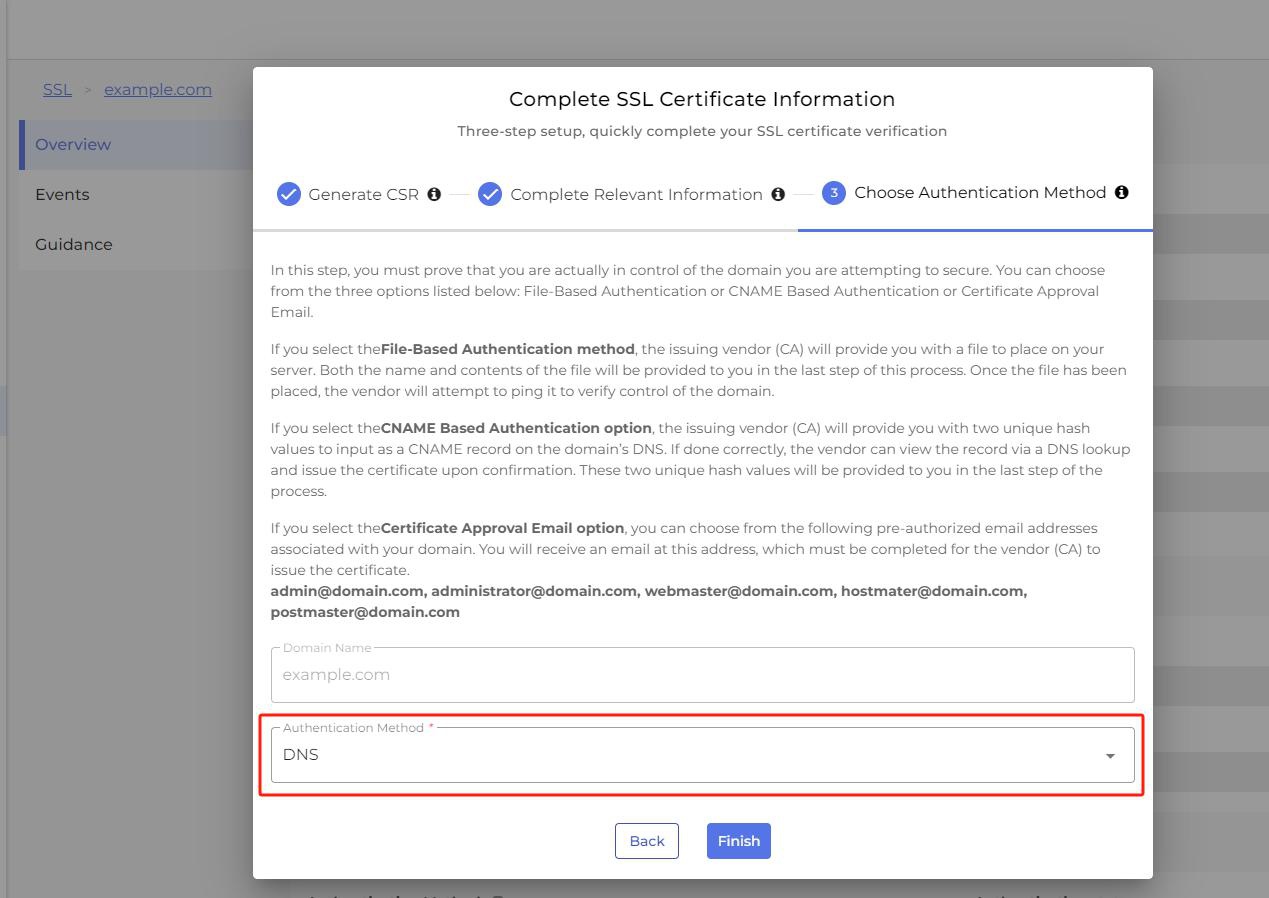 Choose Authentication Method