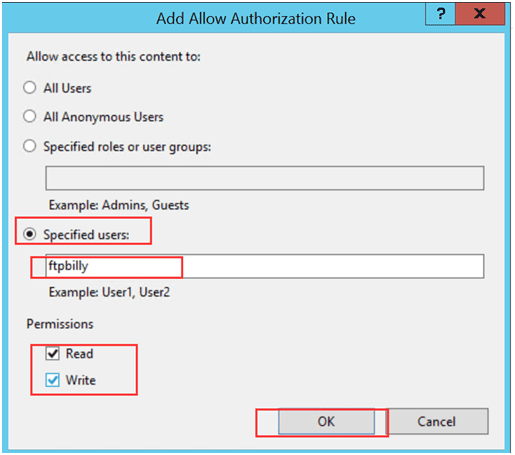 create FTP account