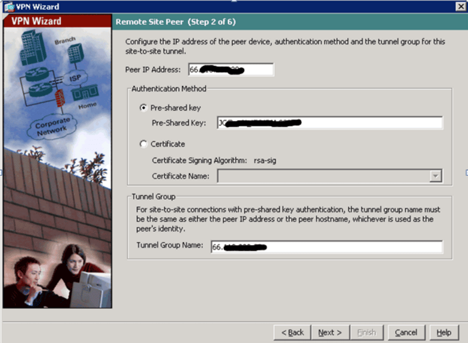 Configure Site-to-Site VPN using ASDM