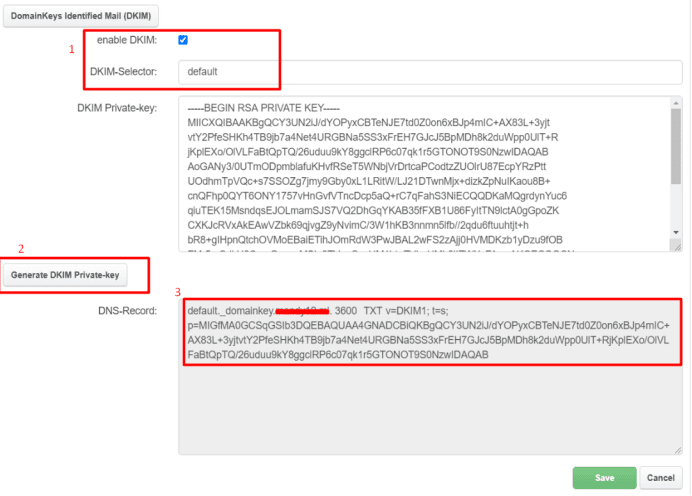 generate DKIM Keys