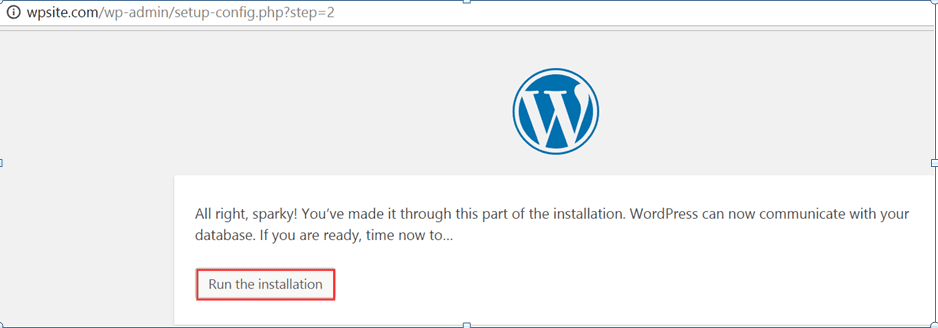 configure installation