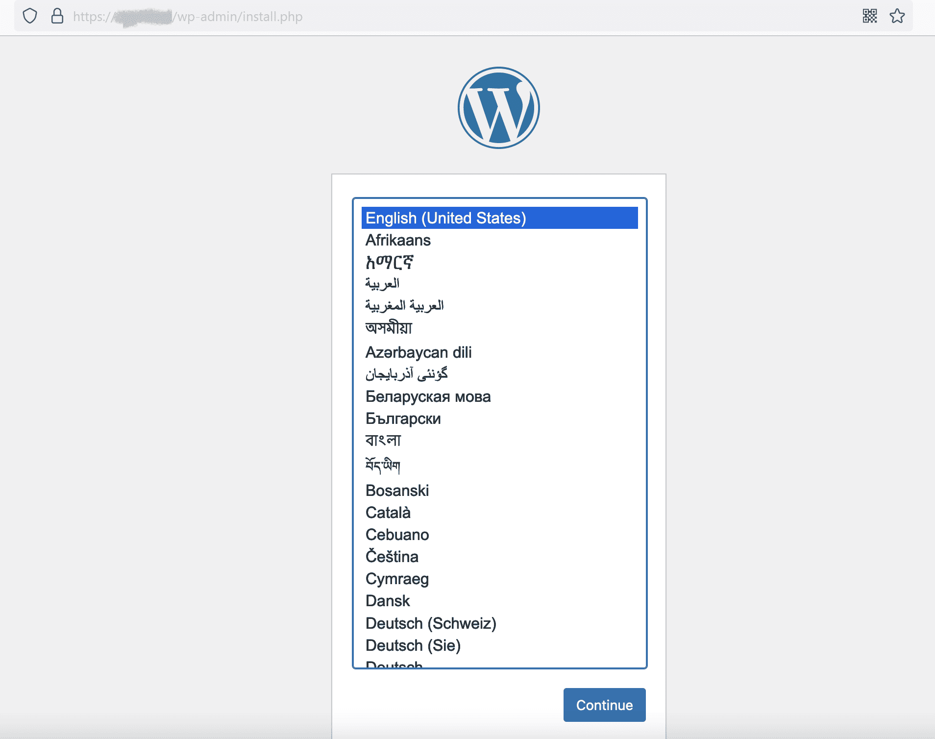 wordpress setup
